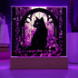 Black Cat Acrylic Square Plaque