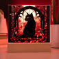 Black Cat Acrylic Square Plaque