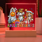 Happy Hallothankmas - Acrylic Square Plaque