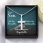 Gift for Son - See the Invisible - Stainless Steel Cross Necklace
