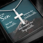 Gift for Son - See the Invisible - Stainless Steel Cross Necklace