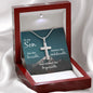 Gift for Son - See the Invisible - Stainless Steel Cross Necklace