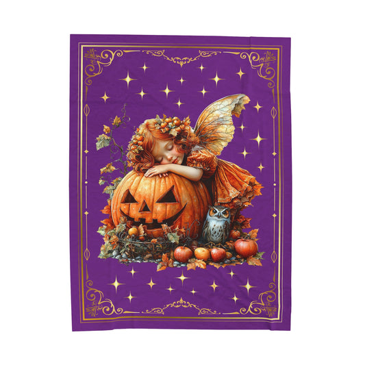 Autumn Fairy Fleece Blanket