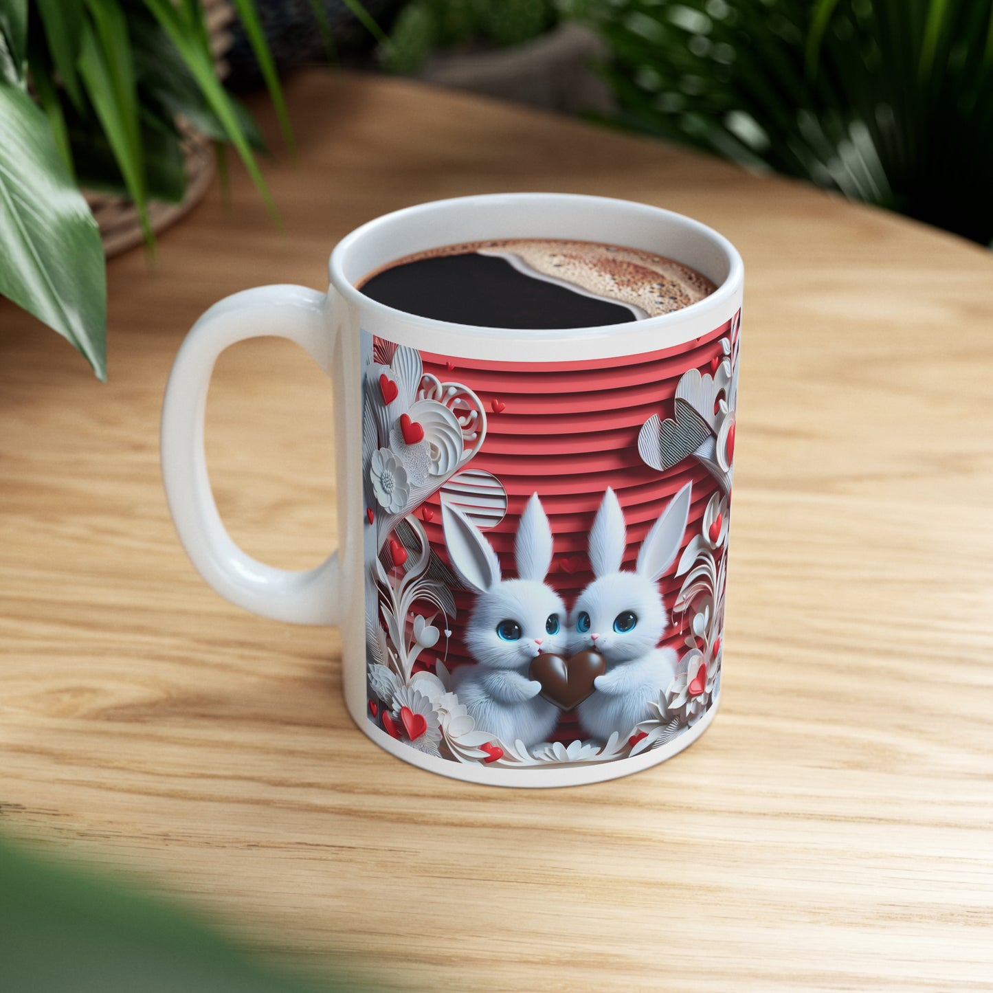 Bunnies In Love Ceramic Mug 11oz