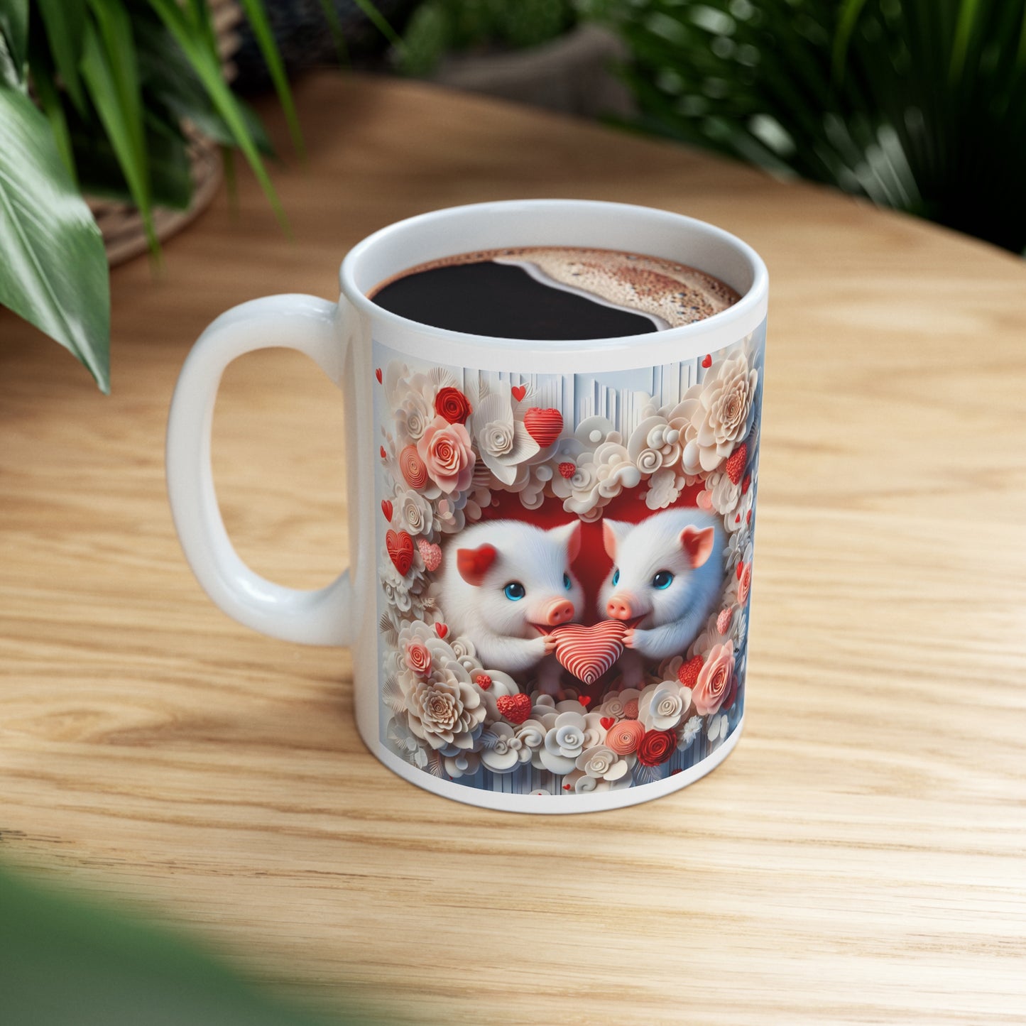 Piglets In Love Ceramic Mug 11oz