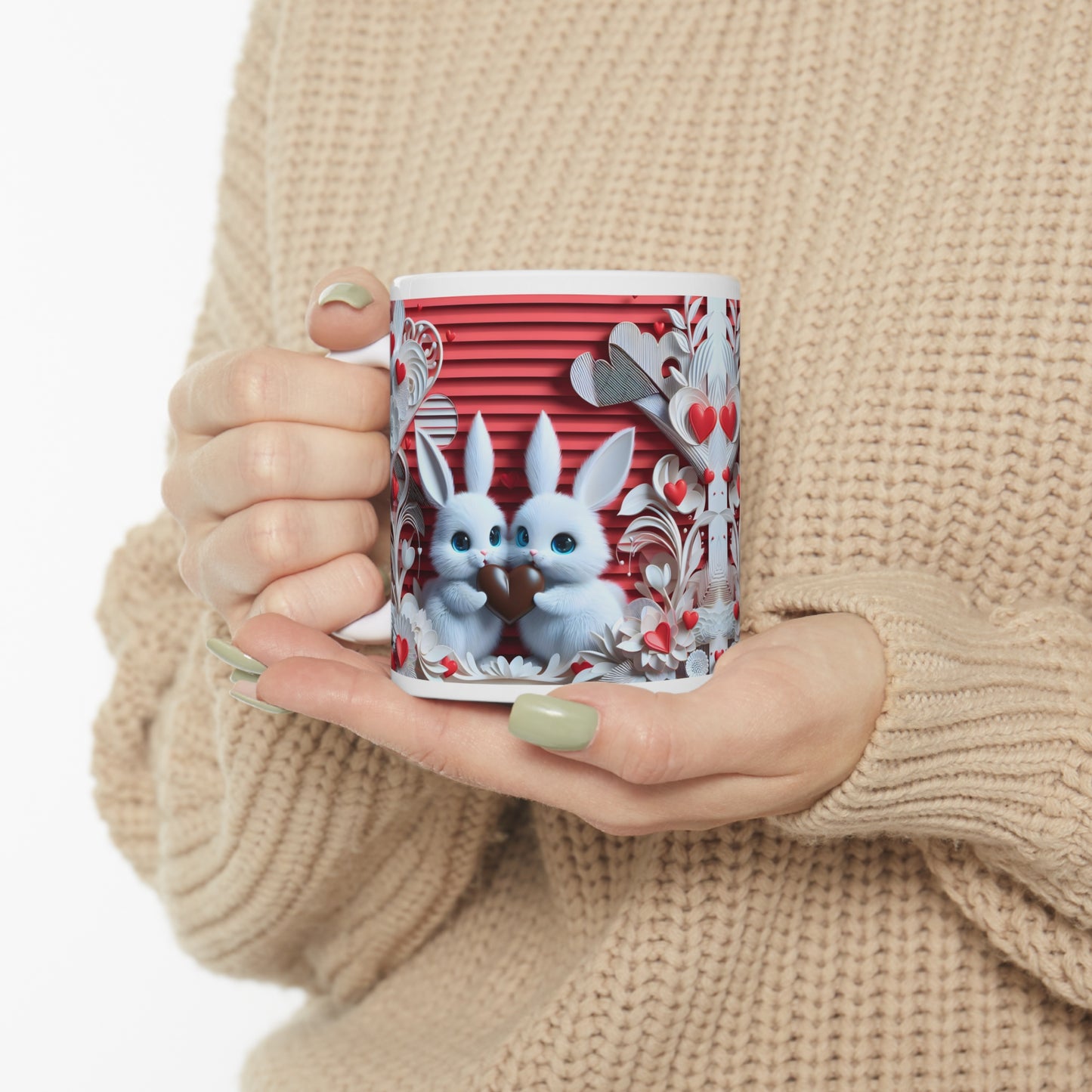 Bunnies In Love Ceramic Mug 11oz