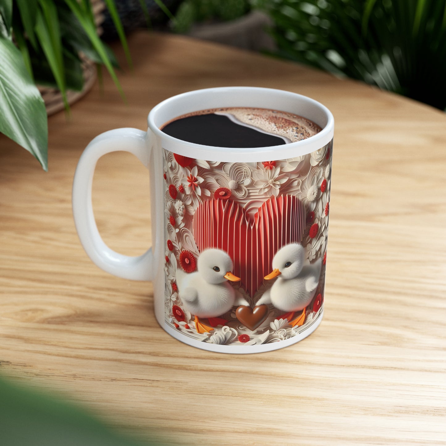 Ducklings In Love Ceramic Mug 11oz