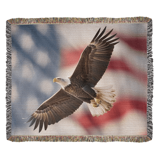 Bald Eagle Heirloom Woven Blanket