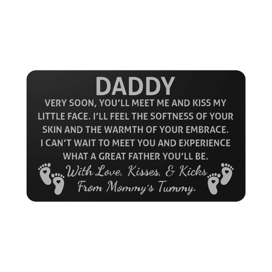 Daddy Engraved Metal Wallet Card