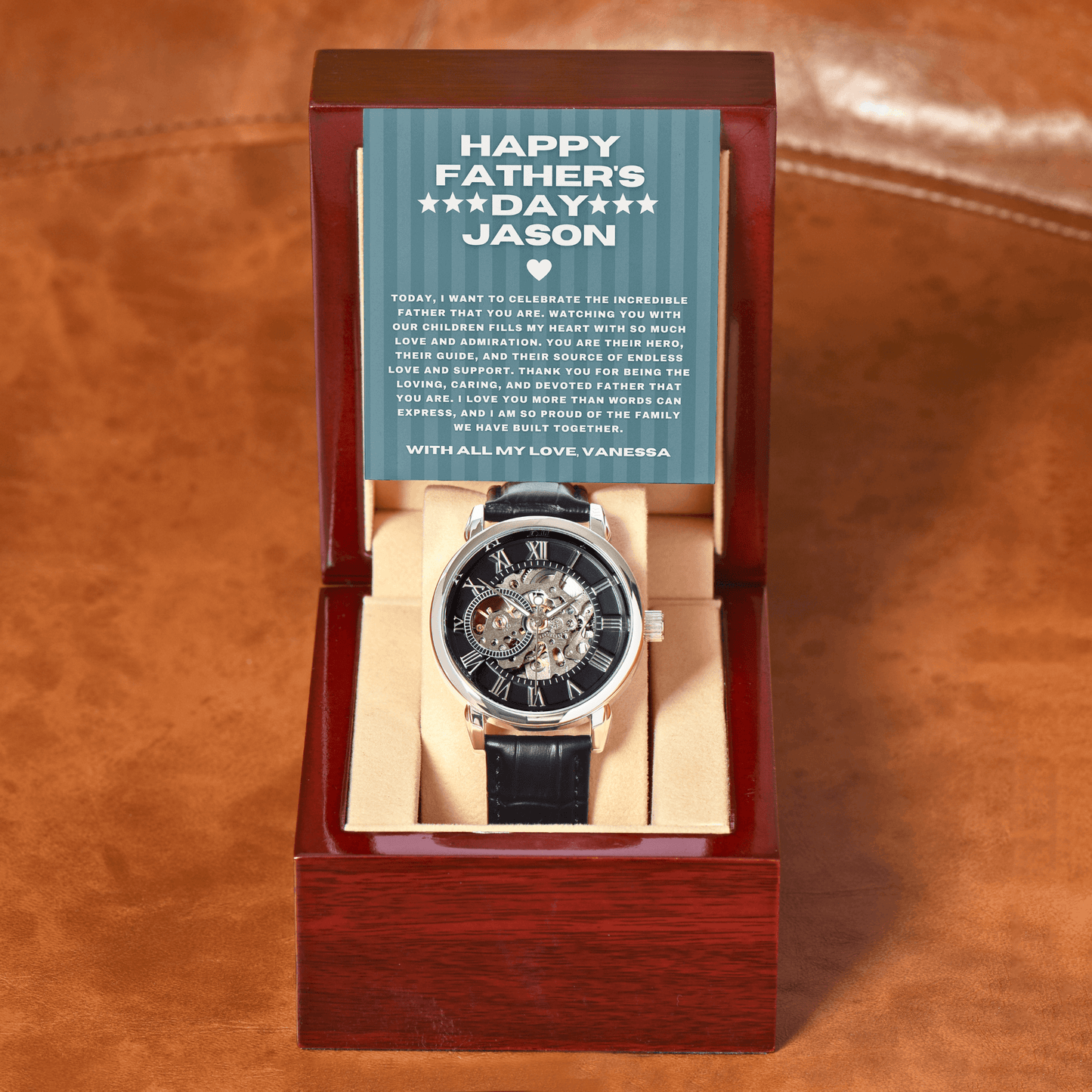 Father's Day Gift for Husband Openwork Watch