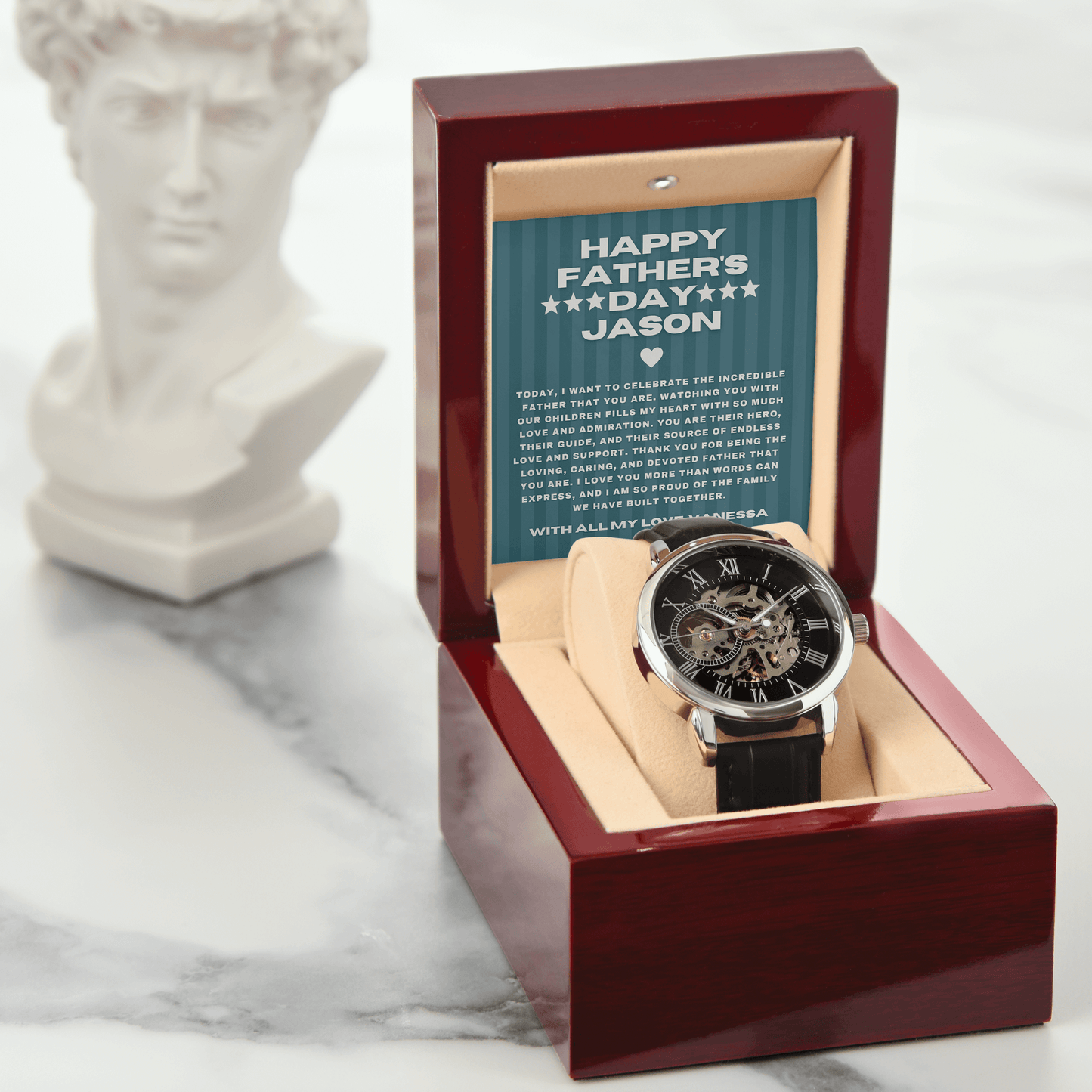 Father's Day Gift for Husband Openwork Watch