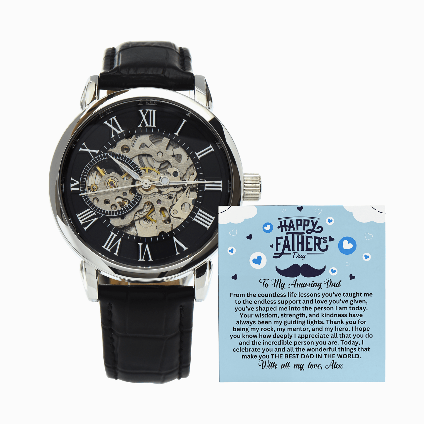 Happy Father's Day Openwork Watch