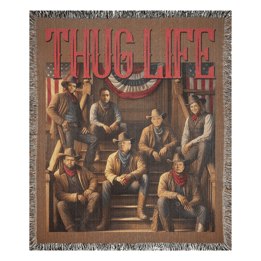 Thug Life Woven Blanket - Trump 2024