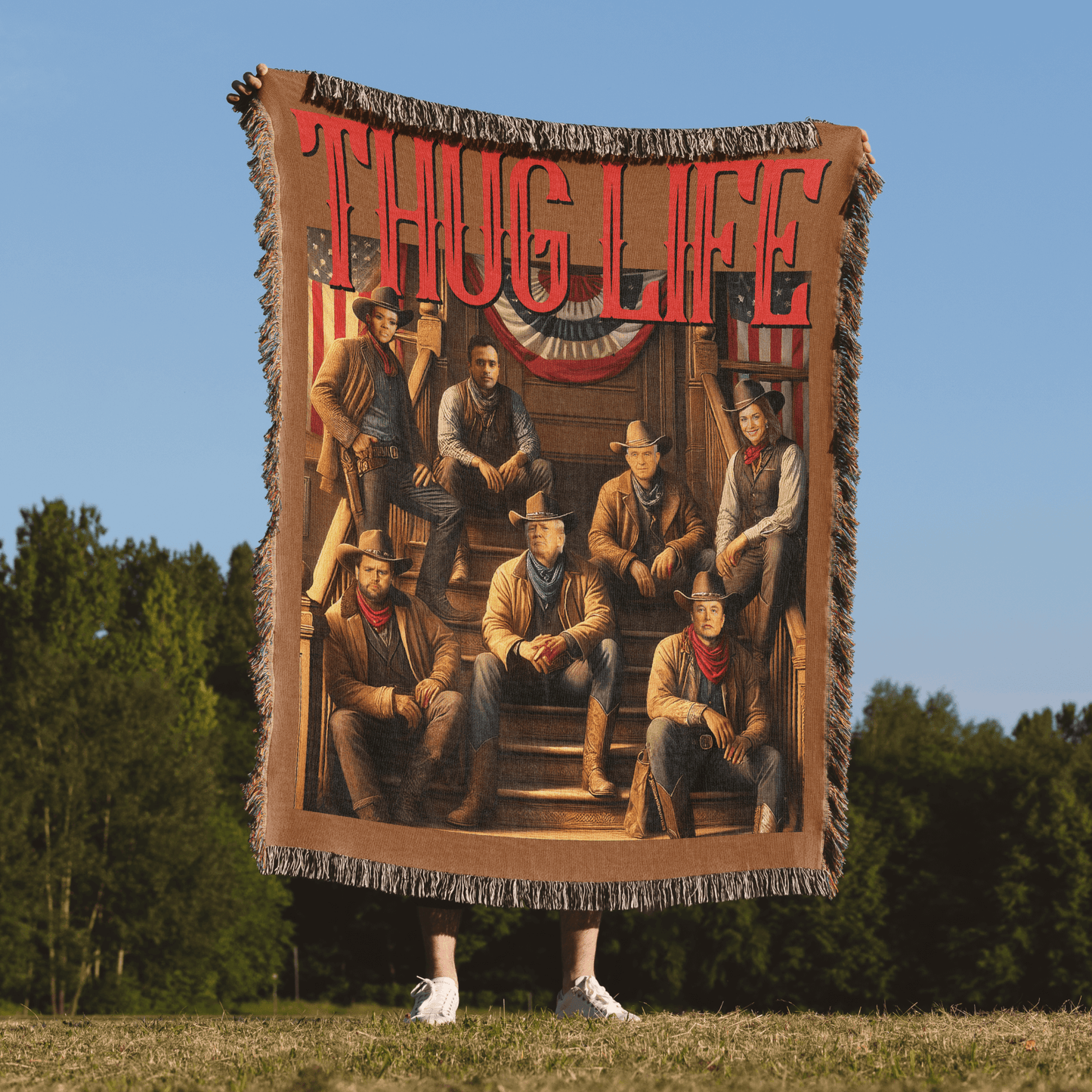 Thug Life Woven Blanket