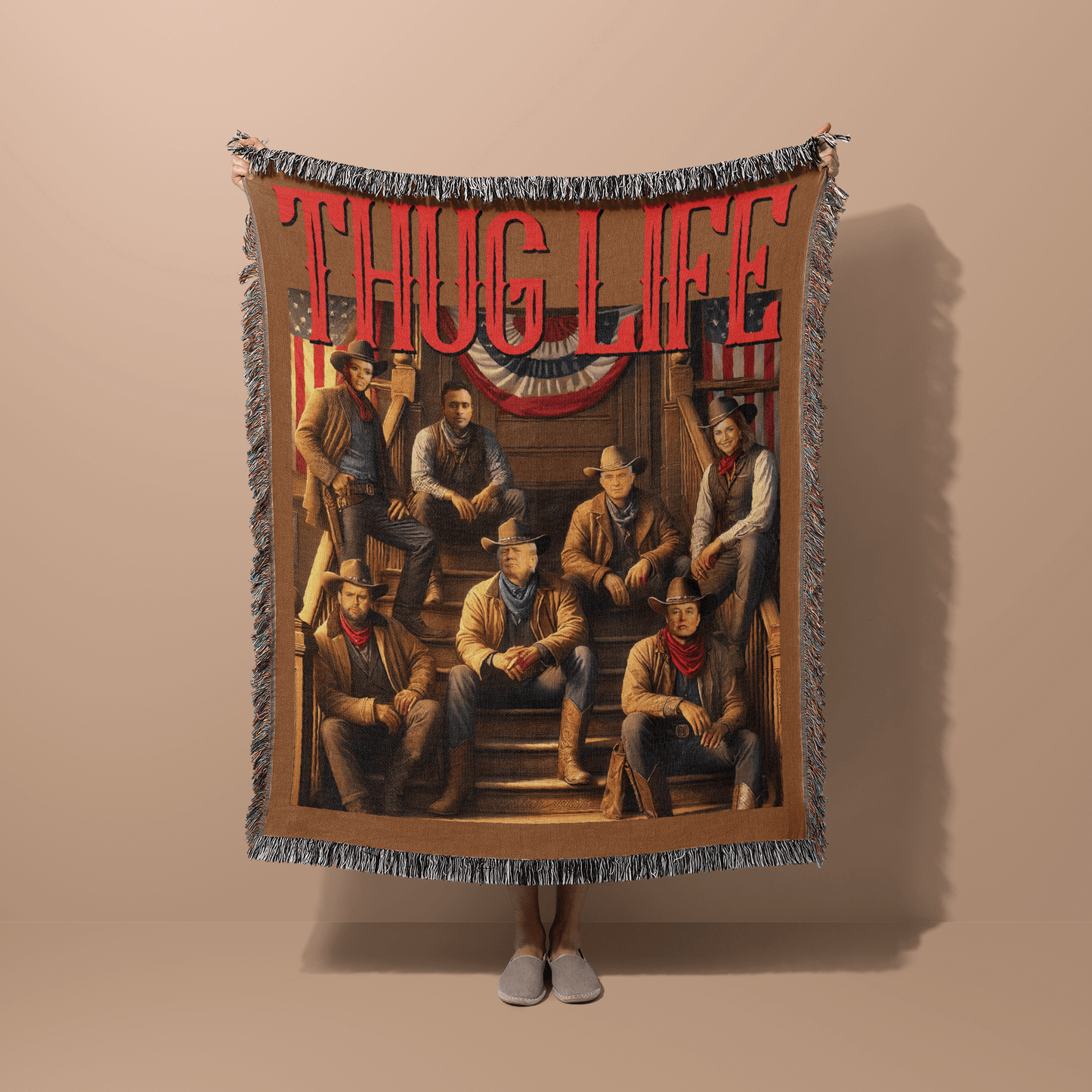 Thug Life Woven Blanket