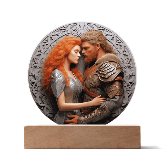 Viking King and Queen Acrylic Plaque