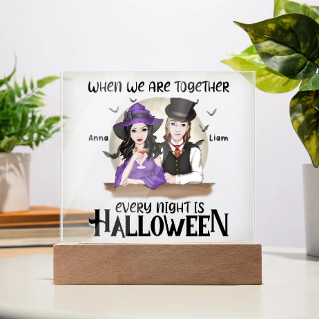 When We Are Together - Personalized Square Plaque