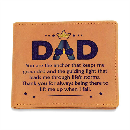 Dad You Are My Anchor Graphic Leather Wallet