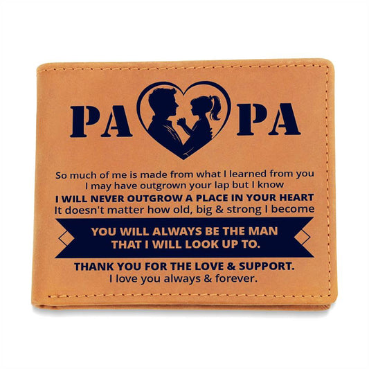 Papa Graphic Leather Wallet