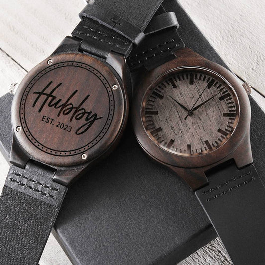 Hubby - Engraved Wooden Watch