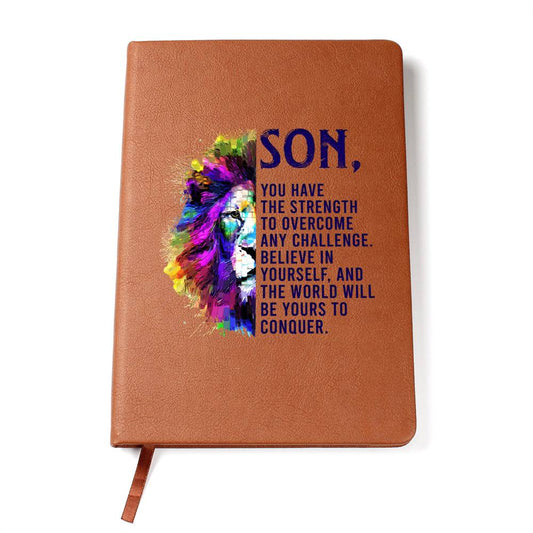 Believe in Yourself - Graphic Leather Journal for Son