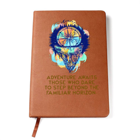 Adventure Awaits - Graphic Leather Journal