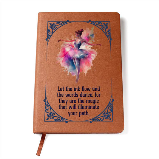 Let the Words Dance - Graphic Leather Journal