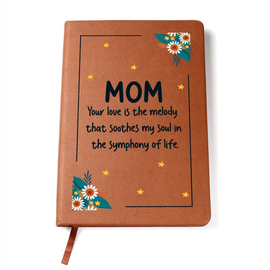 Symphony of Life - Graphic Leather Journal for Mom