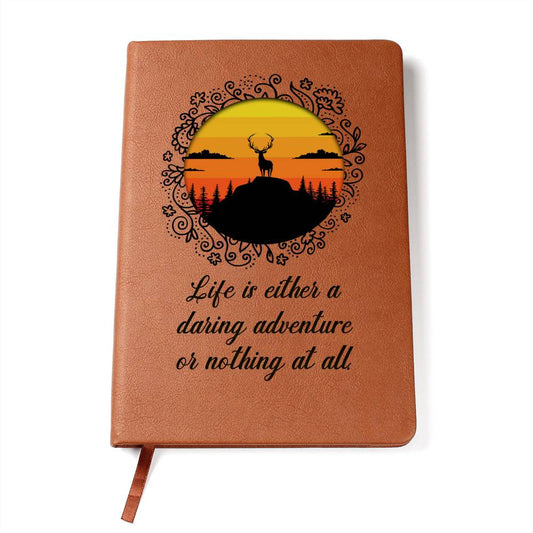 Life Is An Adventure - Graphic Leather Journal