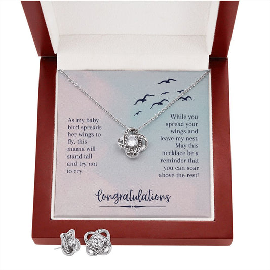 My Baby Bird - Love Knot Earring & Necklace Set