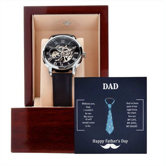 Gift for Dad - Father's Day - Openwork Watch