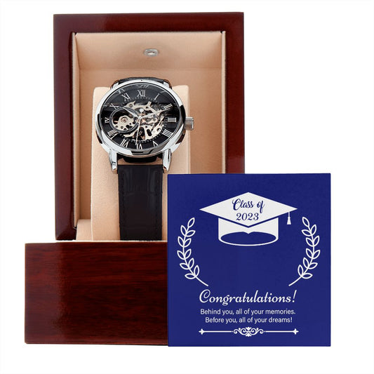 Gift for His Graduation - Class of 2023 - Openwork Watch