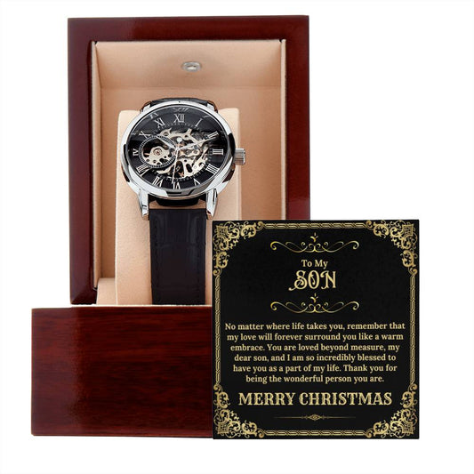 Merry Christmas To My Son - Openwork Watch