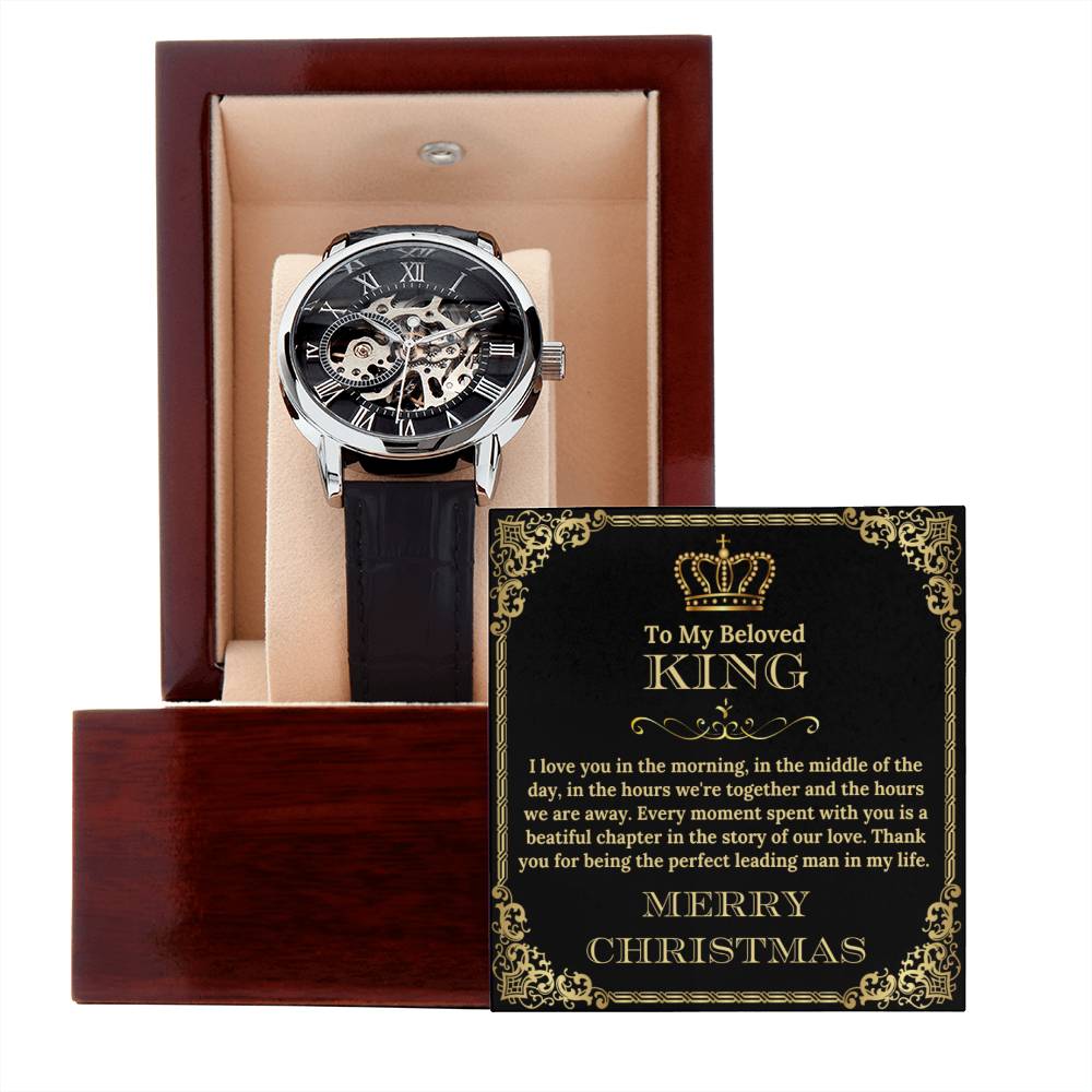 Merry Christmas To My Beloved King - Openwork Watch