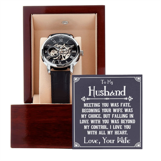 Gift for Husband - Falling in Love with You - Openwork Watch