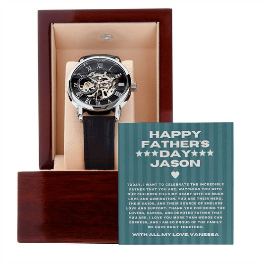 Father's Day Gift for Husband Openwork Watch
