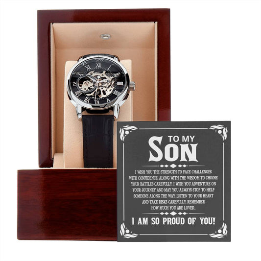 To My Son - So Proud of You - Openwork Watch