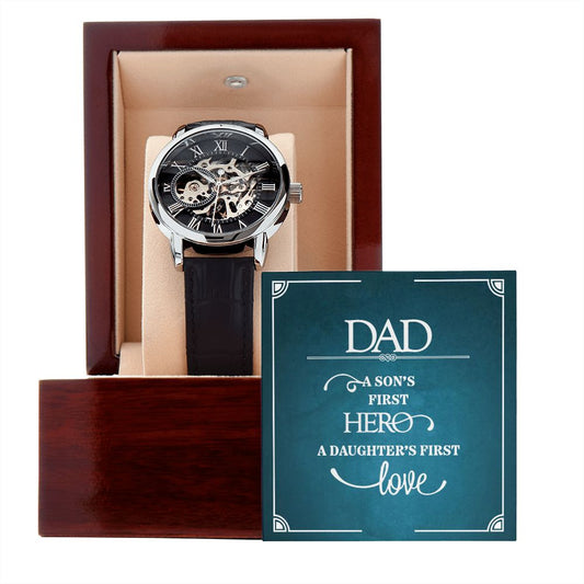 Gift for Dad - A Son's First Hero - Openwork Watch