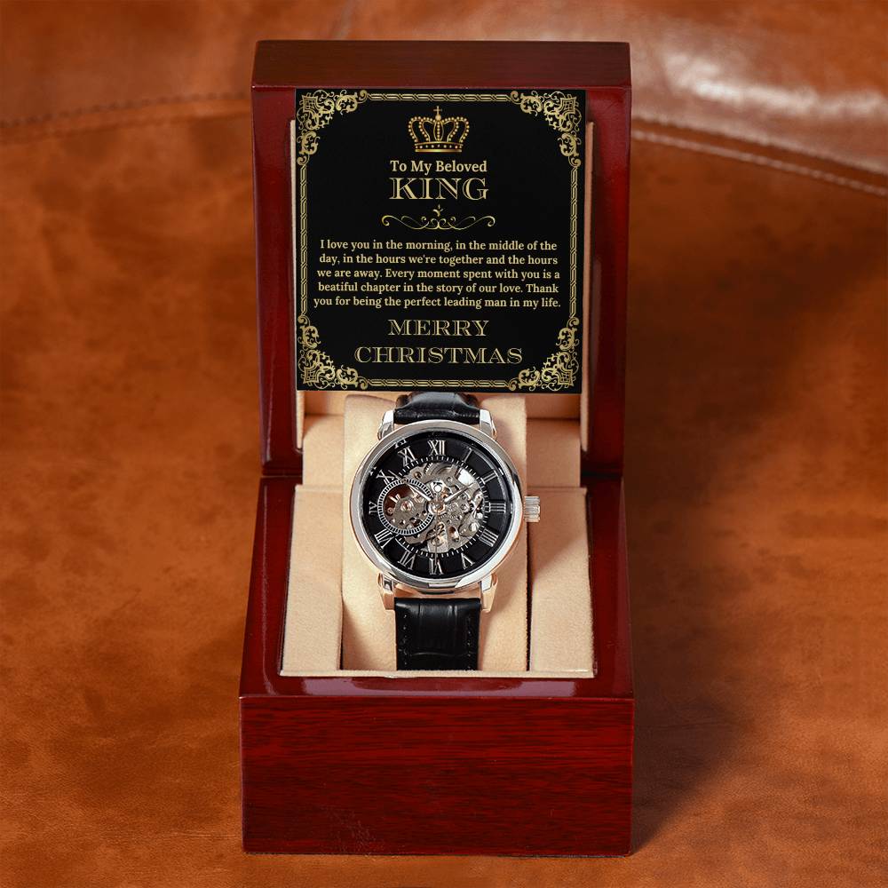 Merry Christmas To My Beloved King - Openwork Watch