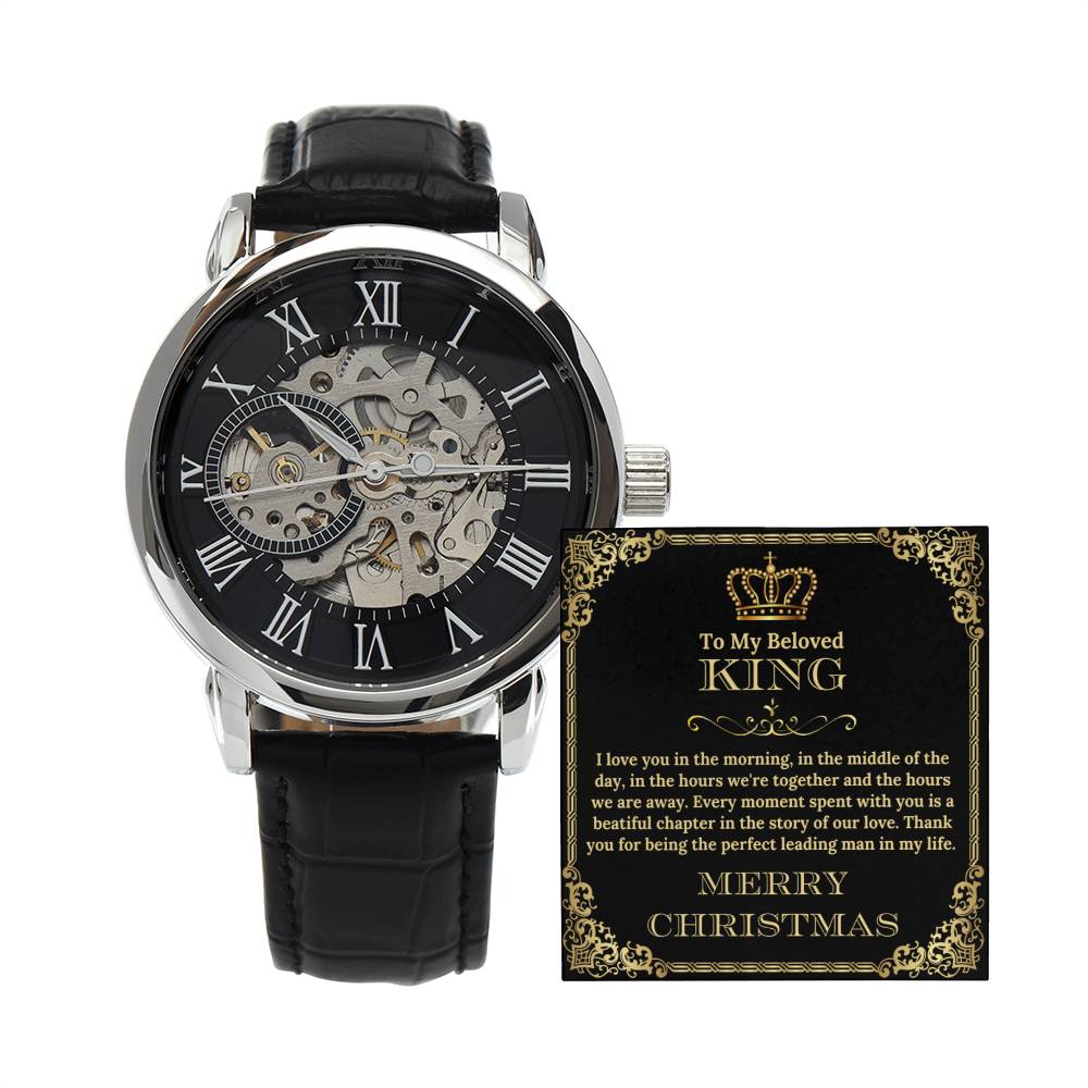 Merry Christmas To My Beloved King - Openwork Watch