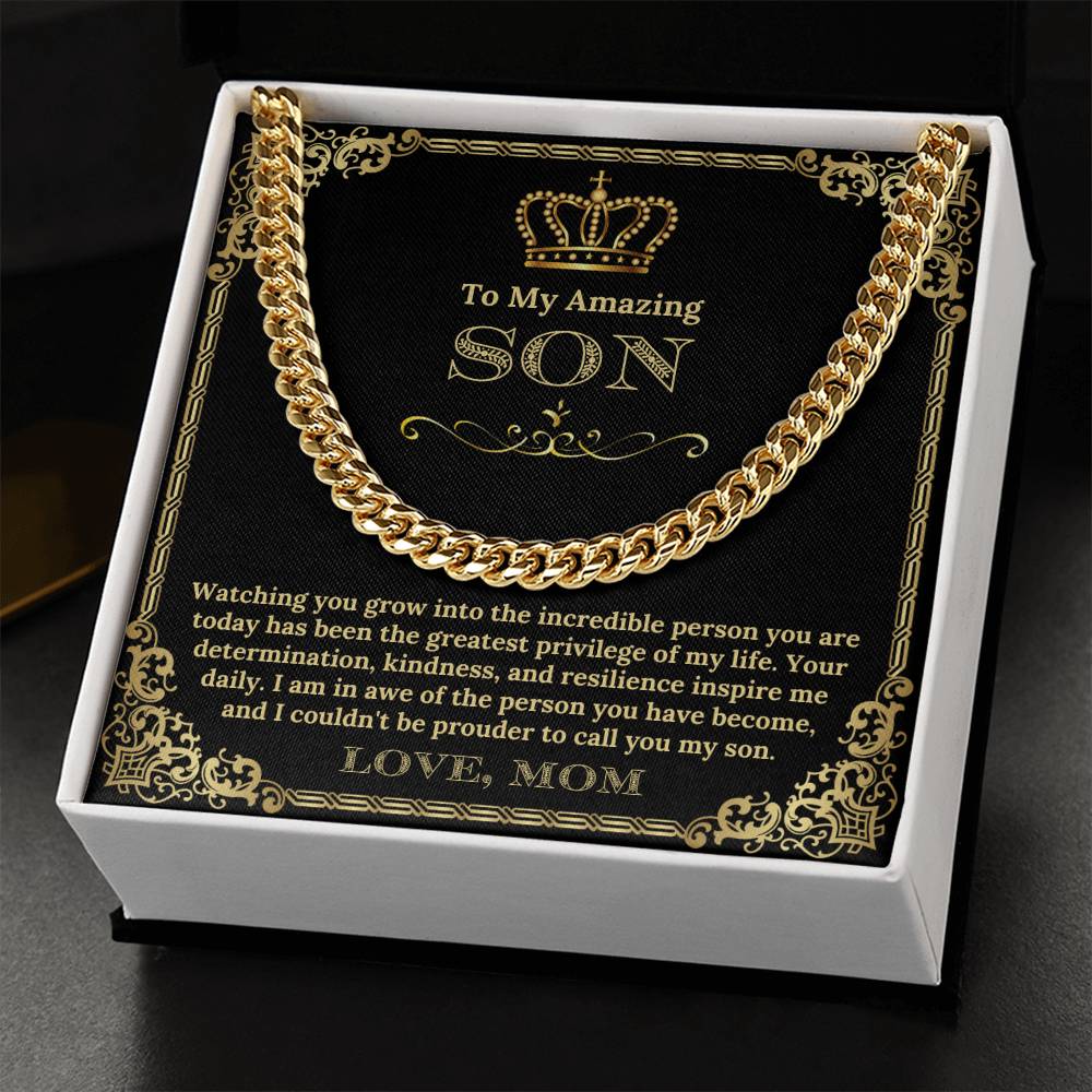 To My Amazing Son - Cuban Link Chain