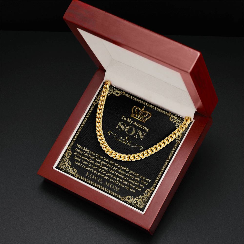 To My Amazing Son - Cuban Link Chain