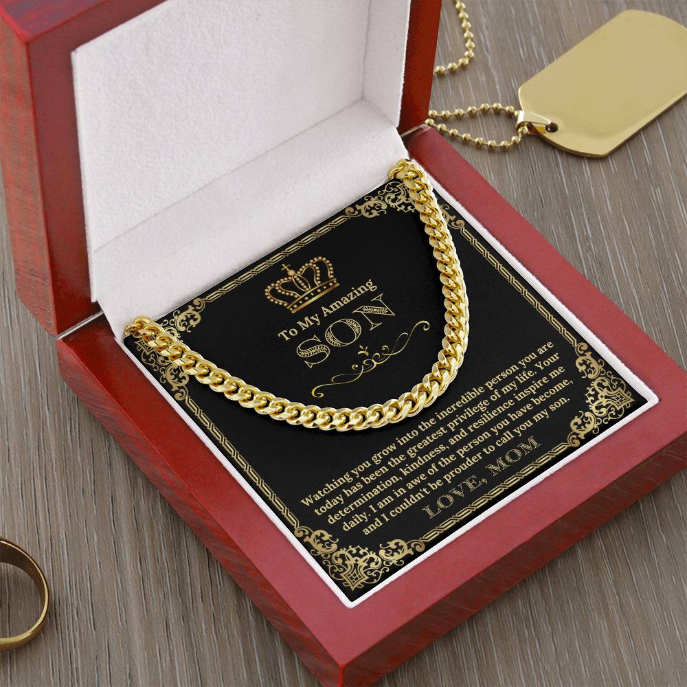 To My Amazing Son - Cuban Link Chain