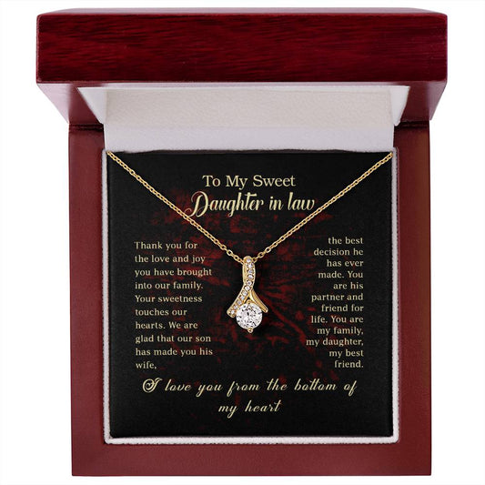 To My Sweet Daughter In Law - Alluring Beauty Necklace