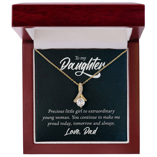 To My Daughter from Dad - Alluring Beauty Necklace
