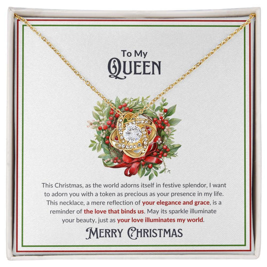 Merry Christmas To My Queen - Love Knot Necklace
