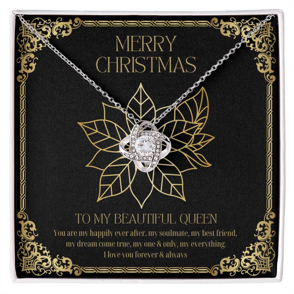 Merry Christmas To My Beautiful Queen - Love Knot Necklace