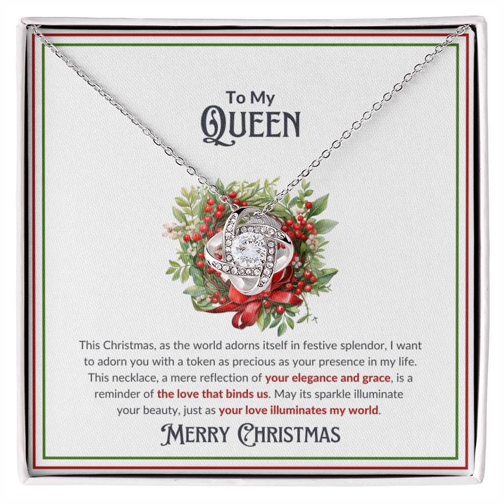 Merry Christmas To My Queen - Love Knot Necklace