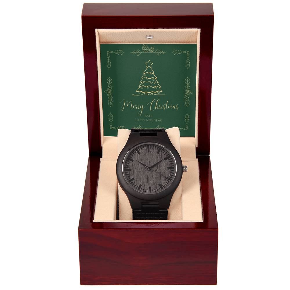 Merry Christmas - Wooden Watch