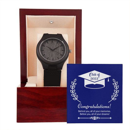 Gift for Son - Class of 2023 - Wooden Watch